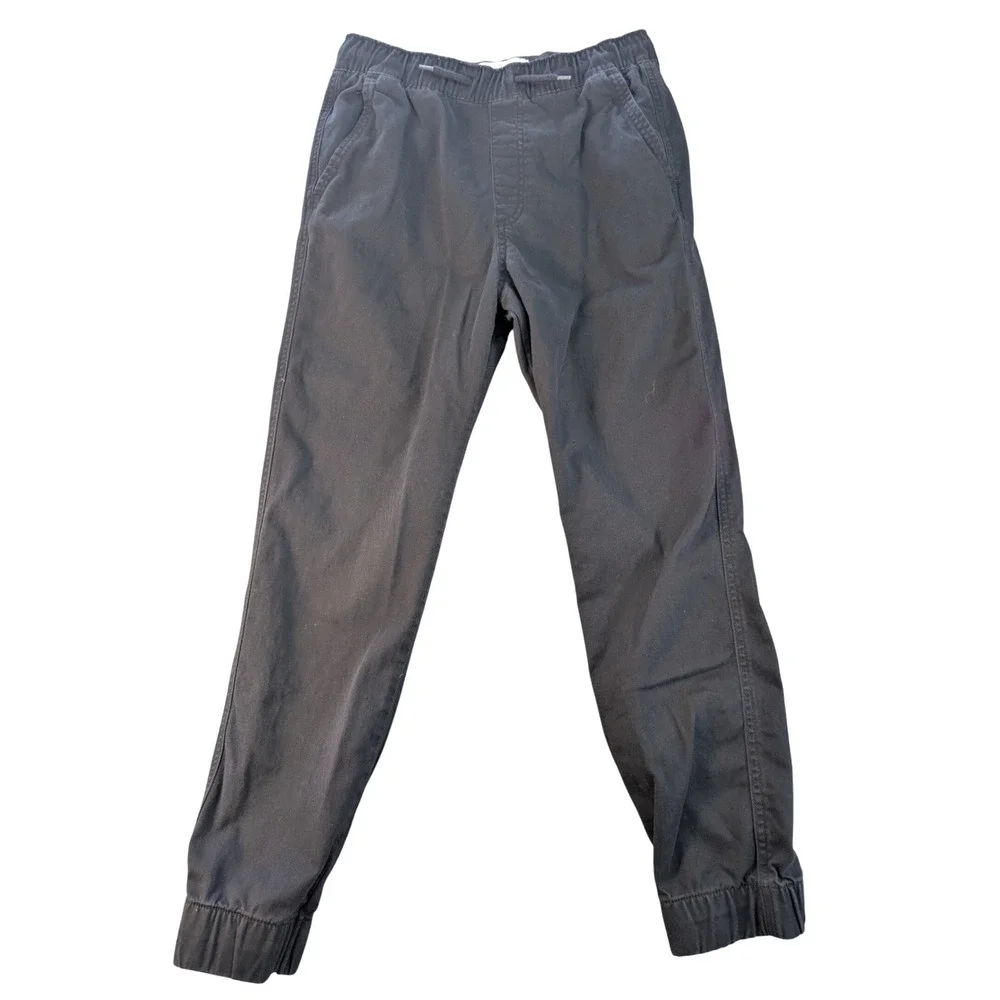 abercrombie kids cotton black jogger pants boys size 13/14 active casual stretch